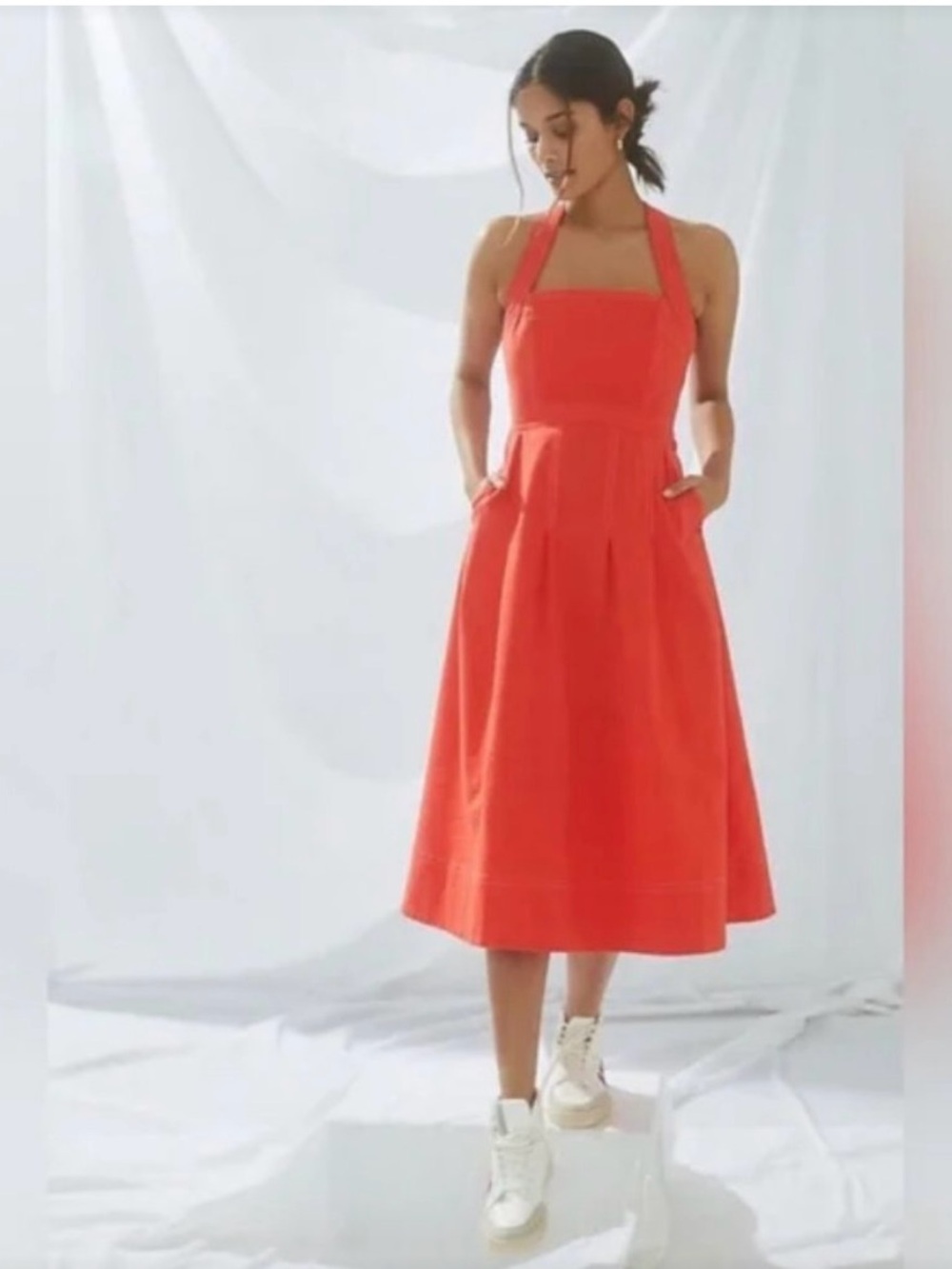 Maeve Antropologie Alessandra Square
Neck Cross Back Dress  Size 4
